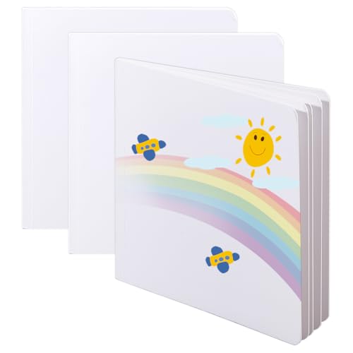 SUPERFINDINGS Set di 2 taccuini vuoti con copertina rigida vuota per scrivere libri vuoti, 16,5 x 16,5 cm, copertina rigida, blocco da disegno quadrato, per la creatività e gli artisti