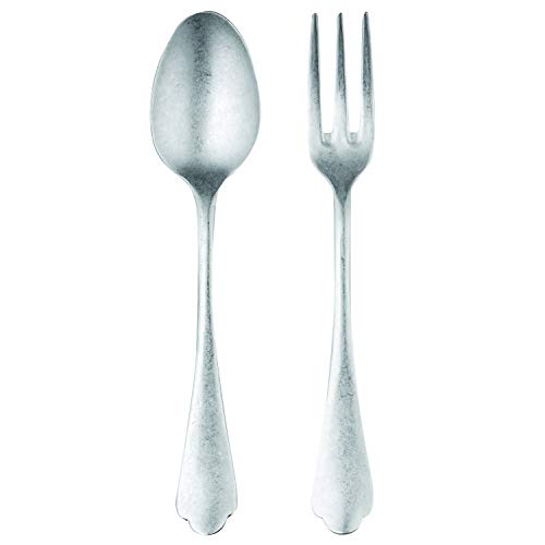 Mepra Dolce Vita Serving Set – Pewter Finish, Dishwasher Safe Cutlery for Fine Dining