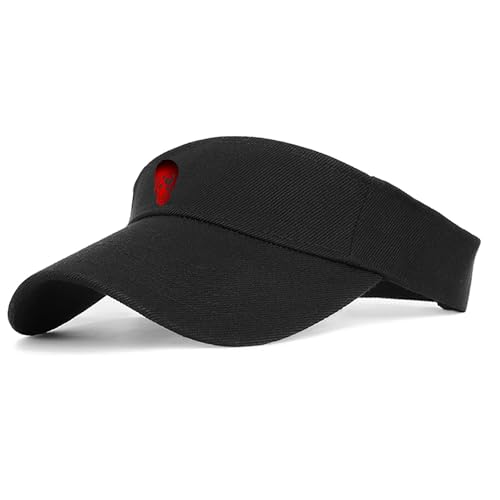 Image of Visors Hat for Women Sun Hat for Men Empty Top Black Running Visors Comfortable UV Protection Sun Visor for Travel Cycling