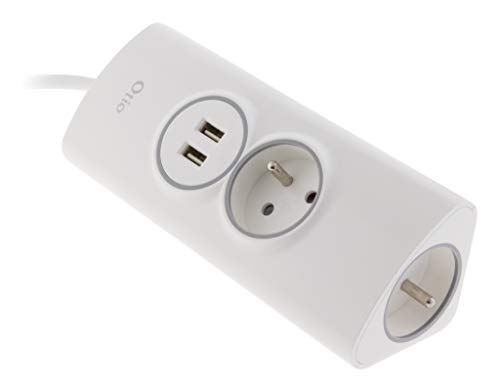 Otio - Multiprise d'angle 2P 16A + 2 USB précâblée