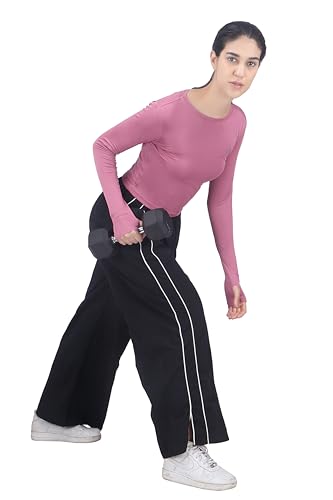 Image of Amazon Brand - INKAST Women Solid Fit T-Shirt | Active Wear Crop Tops with Thumbhole | Casual Sport Wear | Gym | Training | Running | Workout