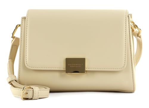 Ellanda Crossbag de Seidenfelt, bolso bandolera de diseño elegante en tofu beige y oro