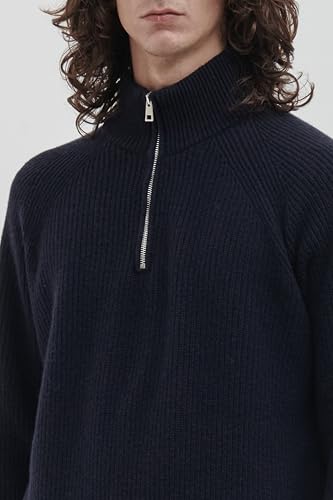 Pull Homme Diana Studio Half Zip Bleu Marine idéal pour le bureau - 6