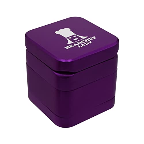 Headchef Lady Cuboid Grinder 4-Piece, Size 55 mm, Purple - Image 2