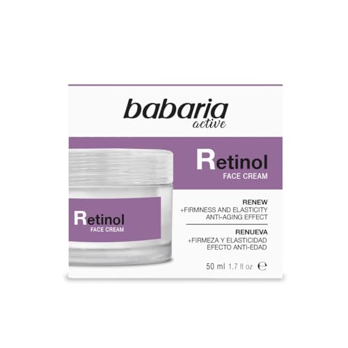 Babaria - Crema Antiarrugas Mujer Con Retinol Y Ácido Hialurónico | Crema Hidratante Facial Hombre Y Mujer Profunda Y Regeneración Celular | Reafirmante, Elasticidad Y Tono Uniforme 50 Ml