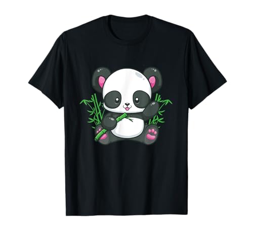 Oso de panda Muchachas del regalo que aman pandas niños Camiseta
