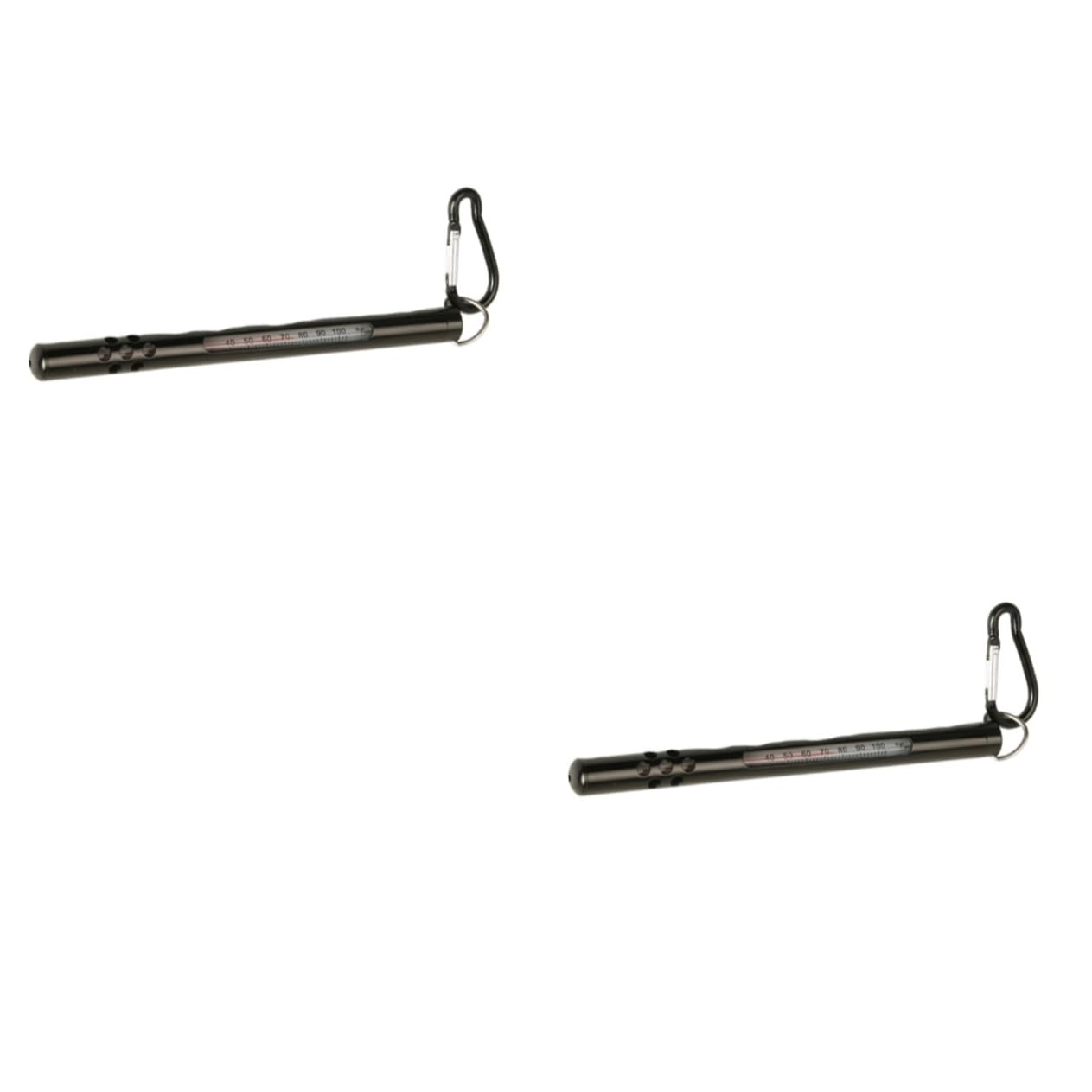 INOOMP 2piezas De Pesca Portátil De Tipo Lápiz Medidor De Fahrenheit y Celsius Para Agua Herramienta Para Pescadores Negro