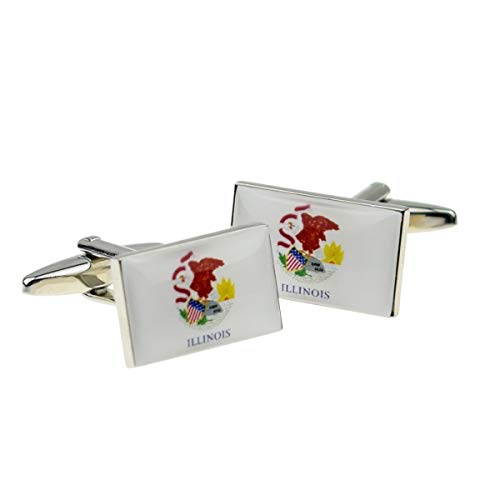 RGT Mancuernillas Hombre Bandera Illinois Talla Única miniatura 1