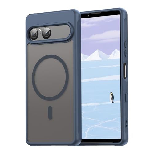 Image of Compatible with Sony Xperia 10 VII Case Cover,Compatible with MagSafe,Anti-Fall,Compatible with Sony Xperia 10 VII 5G XQ-FE54 XQ-FE72 Cell Protective Phone Case Blue