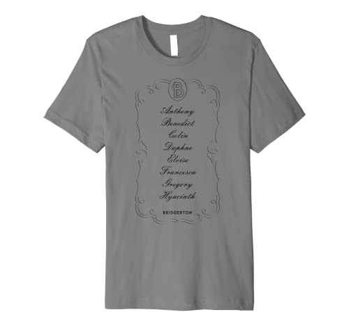 Bridgerton Character Name Stack Poster Premium T-Shirt