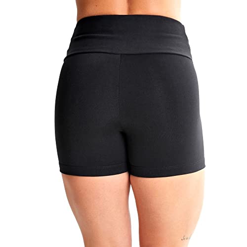 Kit 3 Shorts Colors Fitness Feminino Suplex Cós Alto e Duplo Tamanho:GG