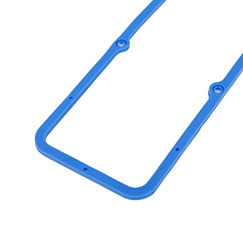 Image of X AUTOHAUX 2pcs Blue Valve Cover Rubber Steel Core Gasket for Chevy SBC 283 305 327 350 Engine Valve Cover Gasket Set