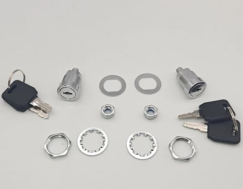 Armstrong Replacement Locks for Stack-On Safes (2-Pack) Chrome Finish Direct Replacement Key Locks for Stack-On and Sentinel Gun Cabinets Weather Resistant with 4 Keys and Mounting Hardware