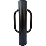 MTB Supply 1 Pack 24 Inch Fence Post Driver with Handle 12LB Black Iron T Post Pole Pounder Hand Post Rammer for U Fence Post Wooden Post