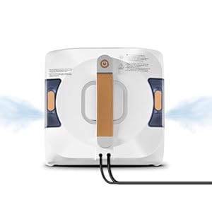 Fensterputzroboter mit Dual-Spray & 110ml Dual-Tank – Automatische Nassreinigung für Innen/Außen (auch Hochhaus) – Deutsche Sprachansagen & Sicherer Halt