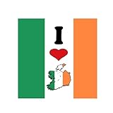 Adhesivo decorativo para pared, diseño de bandera de Irlanda, para garaje, restaurante, cafetería, hotel, decoración del hogar, 18 pulgadas