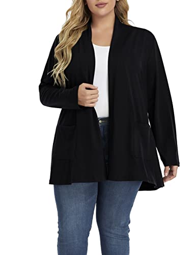 Image of Shiaili Long Plus Size Cardigans for Women Easy to Wear Open Front Clothing