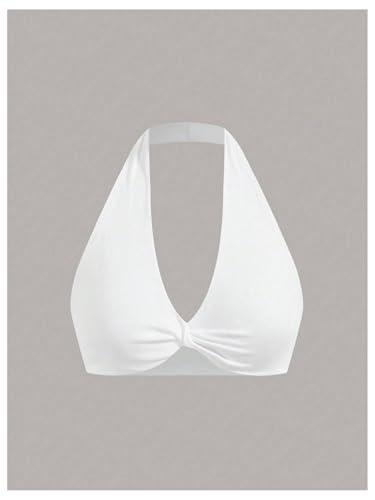 Women's 3 Pieces Workout Sport Bra Twist Front Sleeveless Backless Yoga Halter Crop Tops4