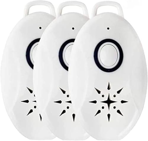 Lote de 3 repelente ultrasónico portátil antimosquitos – repelente electrónico antidañino antiparásitos – llavero – colgante repelente antipulgas, mosquitos, garrapatas