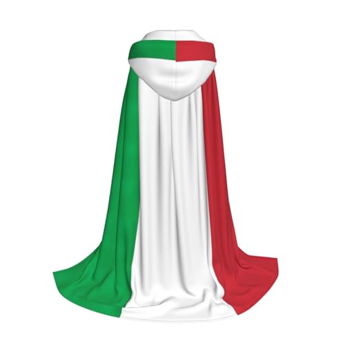 Yyoretp Cape à capuche imprimée drapeau de l'Italie pour enfants avec costume de carnaval, Halloween, cosplay