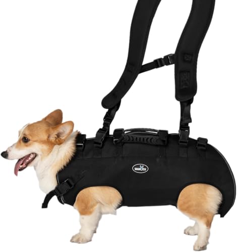Wakytu Hundetasche für kleine Notfallrucksack Hundetragetasche für behinderte mit Gelenkverletzungen oder ältere geeignet für Treppen rauf und runter und Spaziergänge 15-30 kg