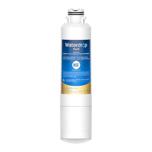 Waterdrop Plus DA29-00020B 𝐍𝐒𝐅 𝟒𝟎𝟏 𝐂𝐞𝐫𝐭𝐢𝐟𝐢𝐞𝐝 Water Filter, Reduce 𝐏𝐅𝐎𝐀/𝐏𝐅𝐎𝐒, Replacement for Samsung® Water Filter HAF-CIN, HDX FMS-2, RF28HMEDBSR, 1 Filter (Package May Vary)