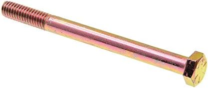 Grade 8 Hex Tap Bolt Zinc Yellow, 5/16-18 x 8 inch, 100 Pieces per