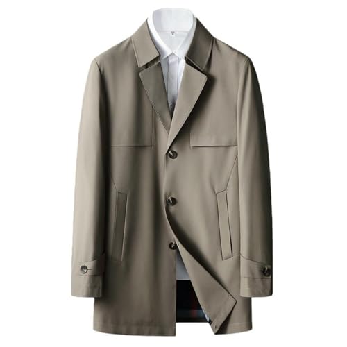Gabardina casual para hombre ligera con solapas estructuradas elegantes
