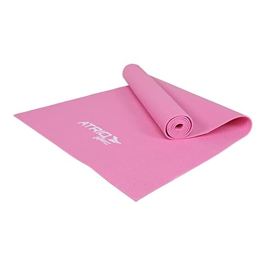 Tapete de Yoga Atrio PVC, Multilaser, Rosa - ES312