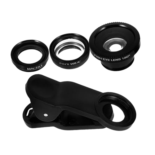 ULDIGI 3-in-1 Mobile Phone Camera Lens Kit Wide Angle Macro Fisheye Lenses for Cellphones Easy to Install Carry