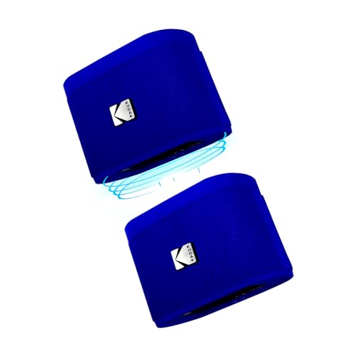 Enceintes portables KODAK SOUNDBRIX bleues : lot de 2 haut-parleurs sans fil synchronisables
