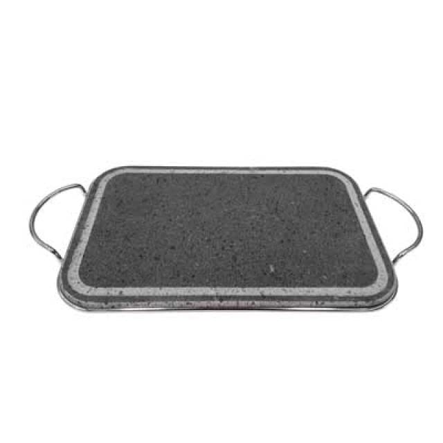 PIASTRA IN PIETRA LAVICA C/TELAIO RETTANGOLARE cm 35x22x1,5