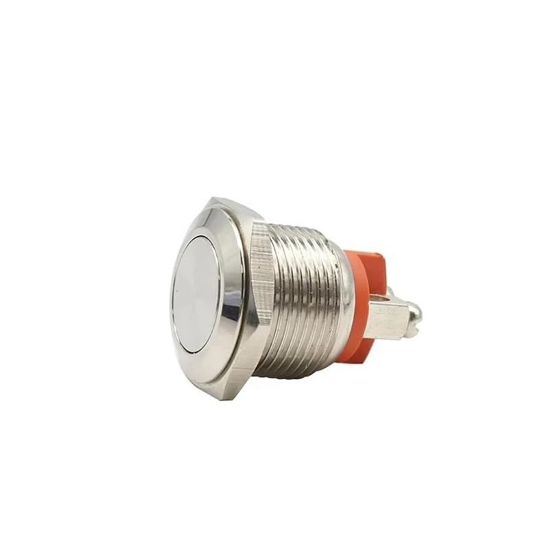5pcs 22mm 1NC Momentary Reset Metal Push Button Switch IP65 Flat Head Screw Foot Doorbell