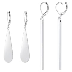 EARRING-BAR&TEARDROP-SILVER