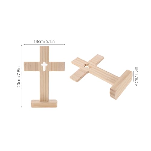Cruces de madera para altar TOGEVAL pack de 5 piezas artesanales 2