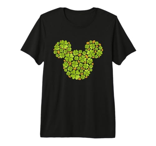 T-shirt Mickey trèfle Disney pour votre tenue festive de la Saint-Patrick en terrasse
