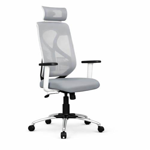 Image of NGFC Office Chair,High Back Mesh Ergonomic Home Office Desk Chair with 3 Years Warranty, Adjustable Armrests,Adjustable Lumbar Support,Tilt Lock Mechanism (Grey)