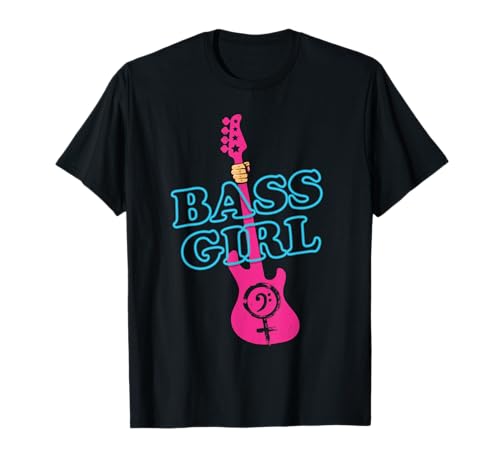 Guitarra baja Bass Girl para bajista Camiseta