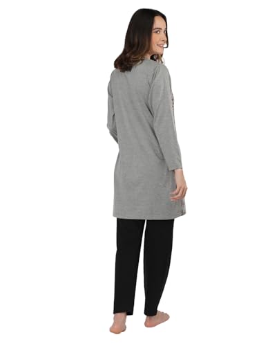 Image of Duchess Women's Cotton Printed Full Sleeve Long Length Night Suit Set