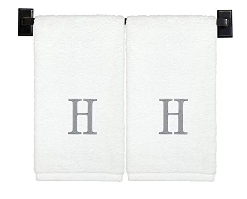 Monogrammed hand towels for bathroom, 100% cotton, made in usa, l…