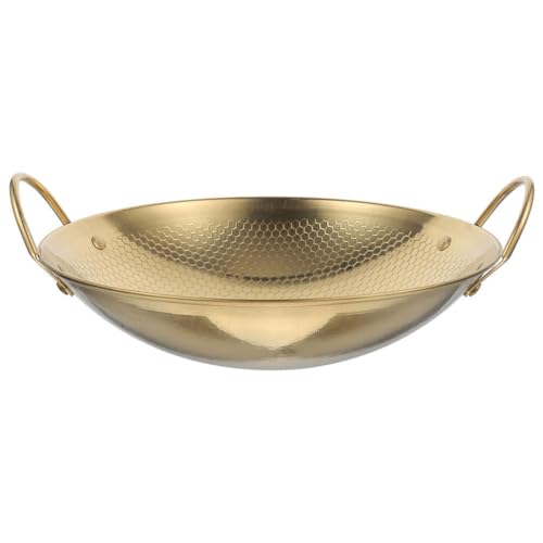 Sartén Wok de acero inoxidable con doble mango miniatura 1