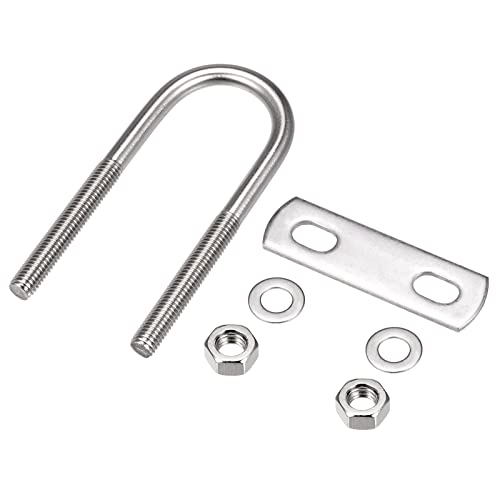 METALLIXITY U Bolts 2 Sets (M8x35x102mm),Round U Bolt with Accessories