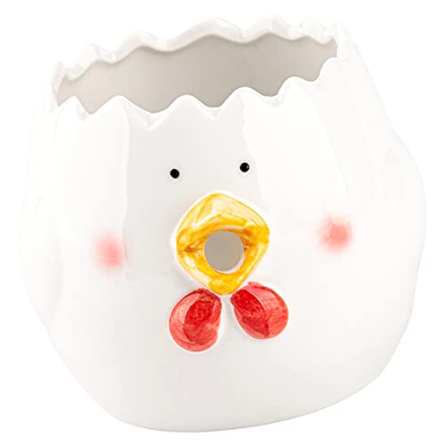SOLUSTRE Adorable Ceramic Egg Separator Tool Cute Chicken Design for Easy Yolk and White Separation Kitchen Gadget for Cooking and Baking Made of High Grade Material