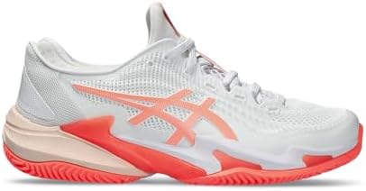 Asics Court Ff 3 Clay 1042a221-103 Women's Shoes, White Sun Coral