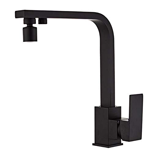Filtre à eau cuisine en laiton robuste robinet noir mat haut de gamme orientable