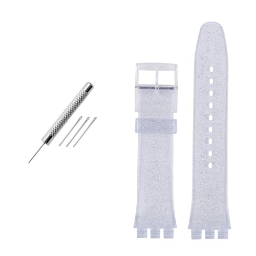 [JUSUTEK] �l�C�V�o�� �Y�퓧���N���A�V���J�Q���r���v�o���h �x���g �R���p�`�u�� Swatch�i�X�E�H�b�`�j 19mm��p �ڑ�����̌^ ���o�[�� ���߂��ȒP �h���h�� �_�� �J�X�^�� �����Y���v���� �����p�A�N�Z�T���[ �j�����p �c�[���t���r��