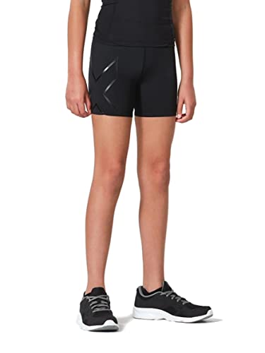 2XU Girls Compression 1/2 Shorts Black/Nero