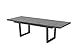 Gardissimo Keramik Ausziehtisch Nizza, 200/260 x 100 cm, Gartentisch Ausziehbar mit Synchronauszug, Esstisch Aluminium Wetterfest Outdoor, Anthrazit Holzoptik Kratzfest