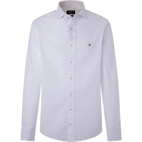 Chemise homme Hackett London en twill de coton haut de gamme finitions tailleur