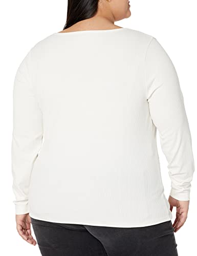Image of Amazon Essentials Women's Long Sleeve Slim-Fit Rib Scoop Neck Sweater, Fall Tops, Pack of 2